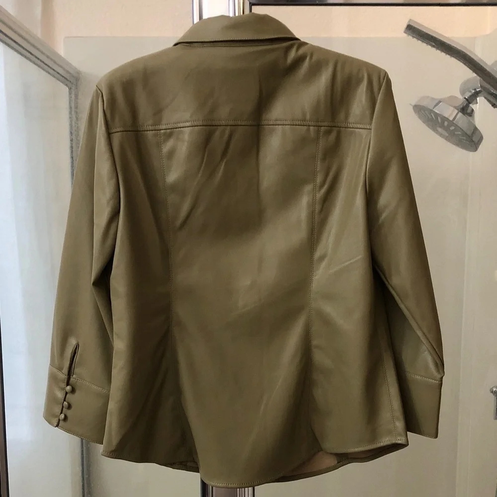 Elie Tahari Olive Green Blouse - Picture 2 of 4
